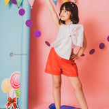 Red Velvet Shorts Set