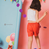 Red Velvet Shorts Set