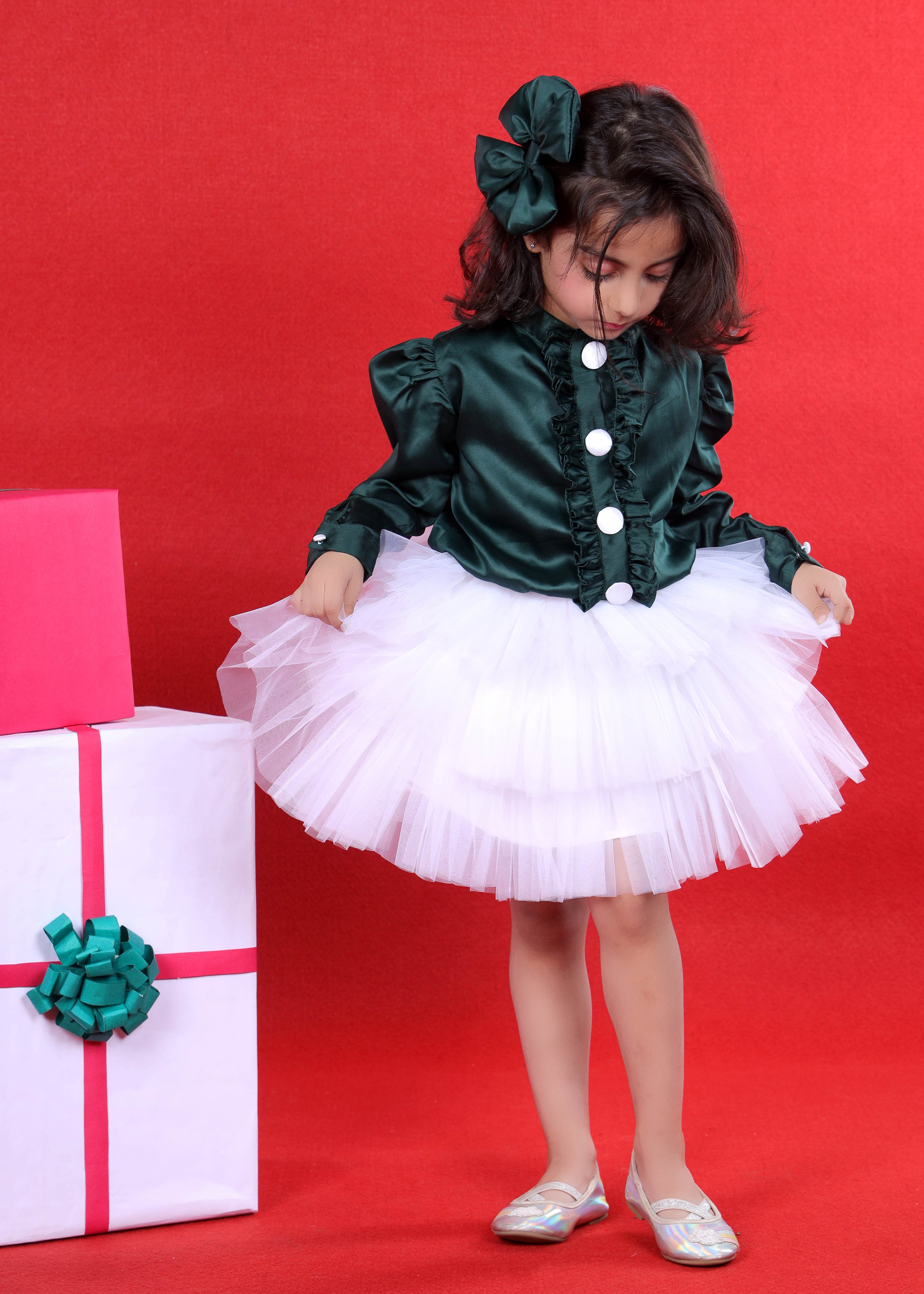  Snowflake Twirl Party Dress for Girls 
