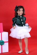 Load image into Gallery viewer, Satin and Tulle Twirl Dress for Girls 
