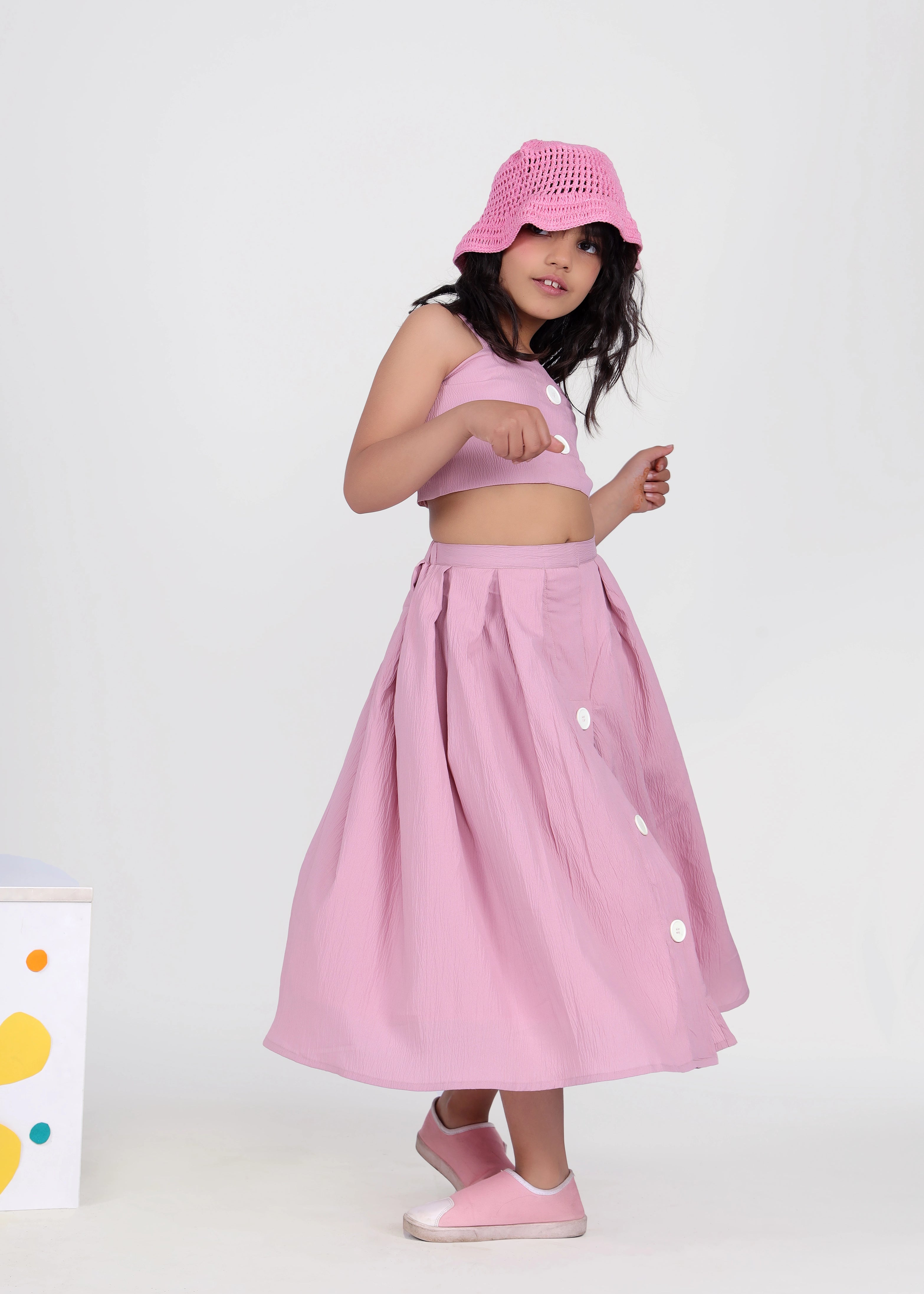 Mauve Fling Skirt for Little Girls