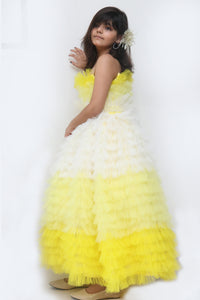 Sun Kiss Yellow Gown For Party 