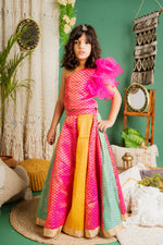 Load image into Gallery viewer, Boho Girl Lehenga Choli with Borcade Design
