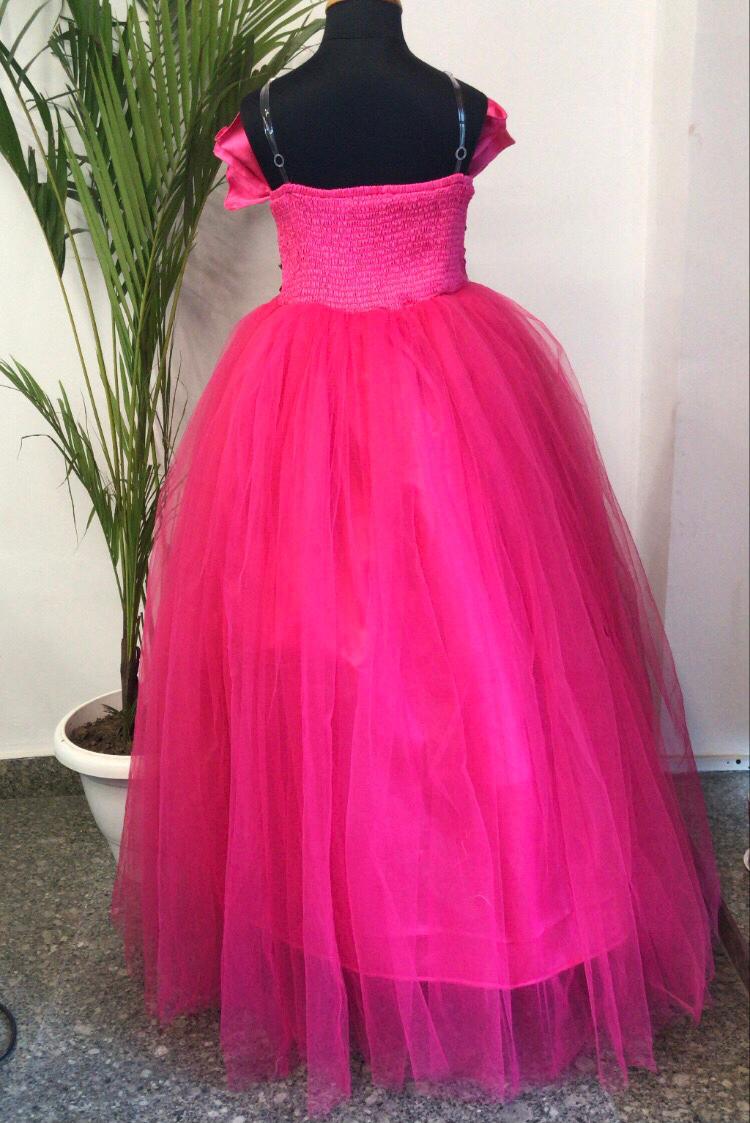 Party Wear Light Pink Glitter Gown