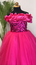 Load image into Gallery viewer, Blushing Shimmer Ruffled Ball Gown
