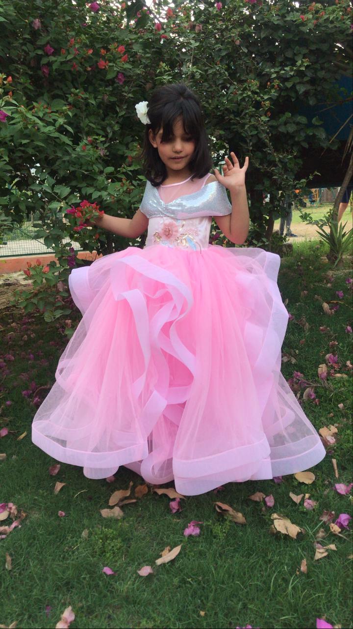 Birthday ruffled gown