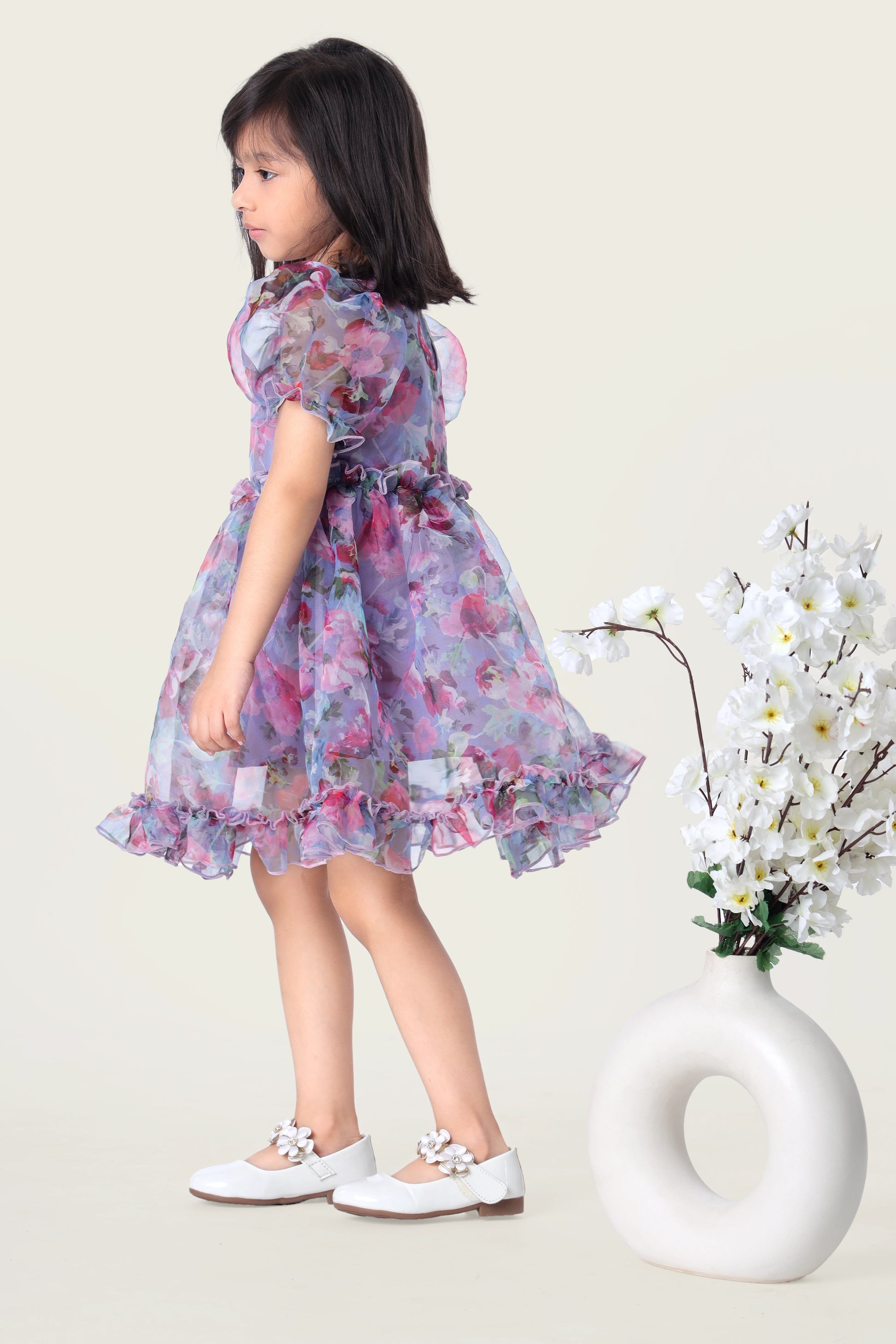 Organza Floral Gown for Kids
