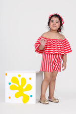 Load image into Gallery viewer, Red Stripped Playsuit
