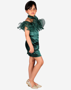 Lush Green Ruffled Dress