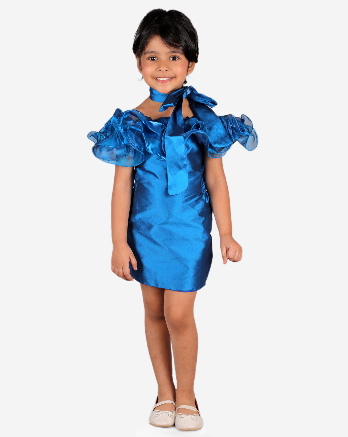Blue Magic Ruffled Dress