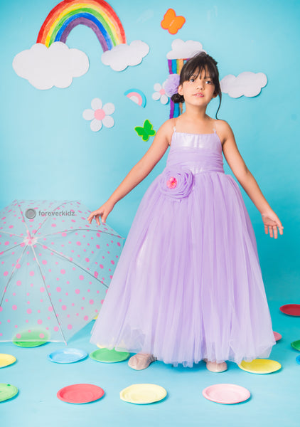 Girls Ruffles Dress Candy Color Fly Sleeve Twirly Skater Party Dress L –  Everweekend
