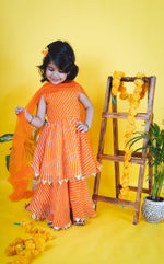 Load image into Gallery viewer, Marigold Leheriya Sharara Set
