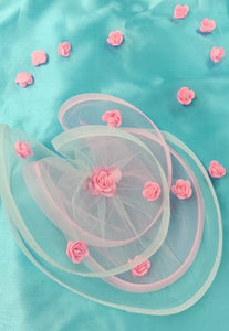 Pink Floral Hair Fascinator