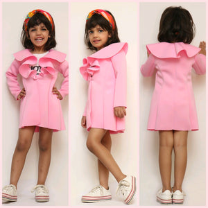 Pink Diva Trench Coat Dress