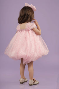 Pink Fizz Balloon Dress for Girls