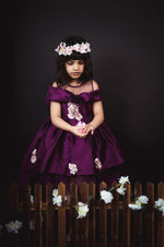 Load image into Gallery viewer, Purple Garden Hi Low Dress
