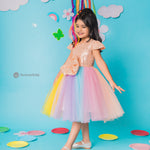 Rainbow Unicorn Dress with Bow