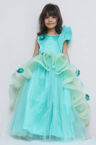 Pink Princess gown dress for girl for party, Marriage and festivals.